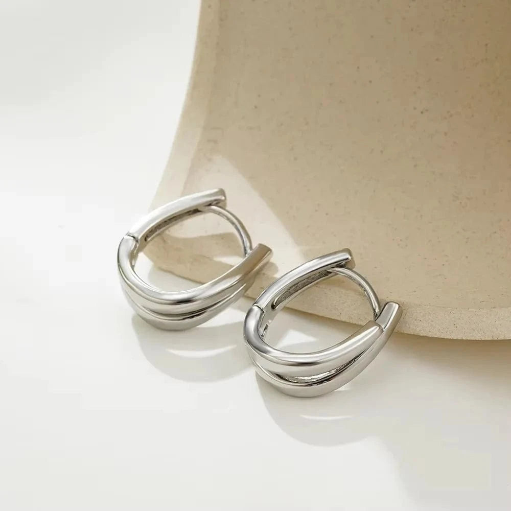 Boucles d'Oreilles Bicolore