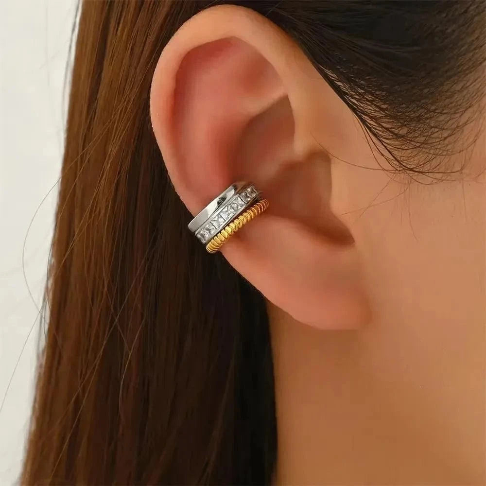 Boucles d'Oreilles Bicolore