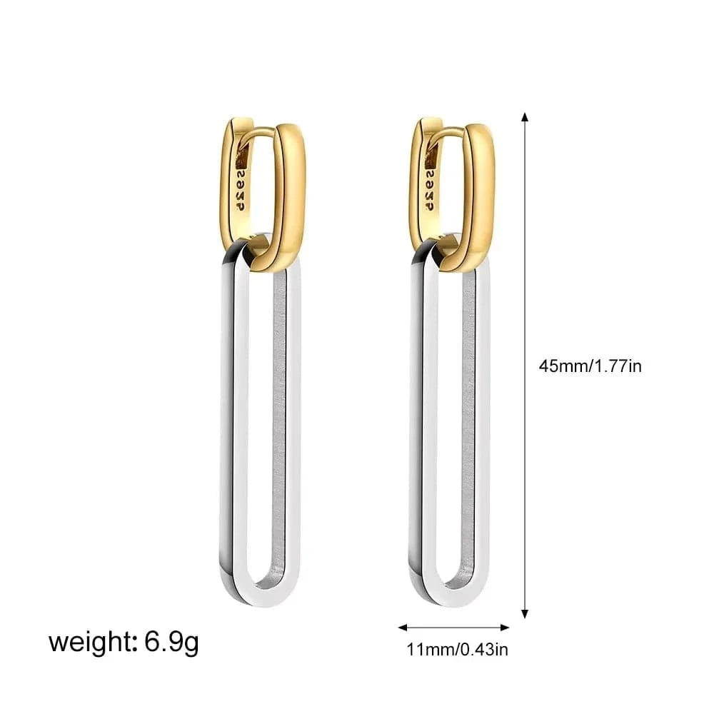 Boucles d'Oreilles Bicolore