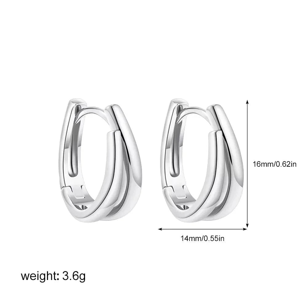 Boucles d'Oreilles Bicolore