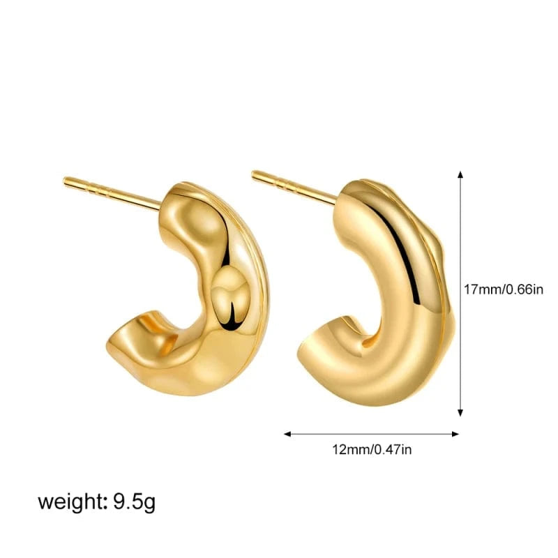 Boucles d'Oreilles Bicolore