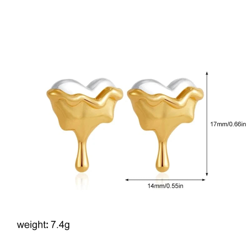 Boucles d'Oreilles Bicolore