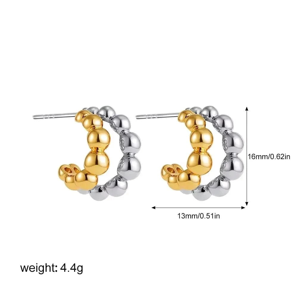 Boucles d'Oreilles Bicolore