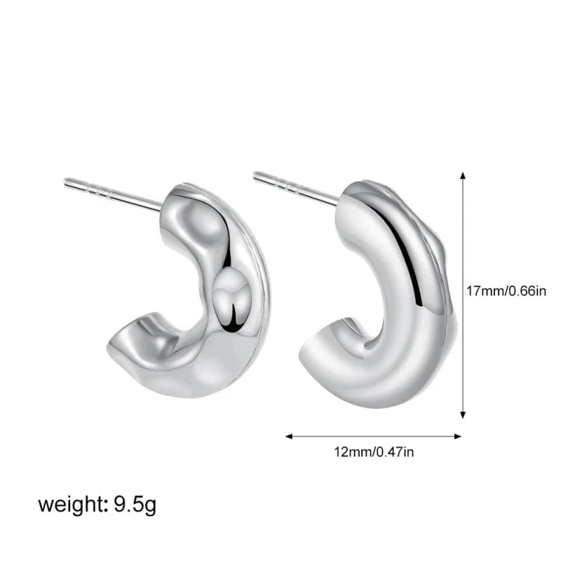 Boucles d'Oreilles Bicolore