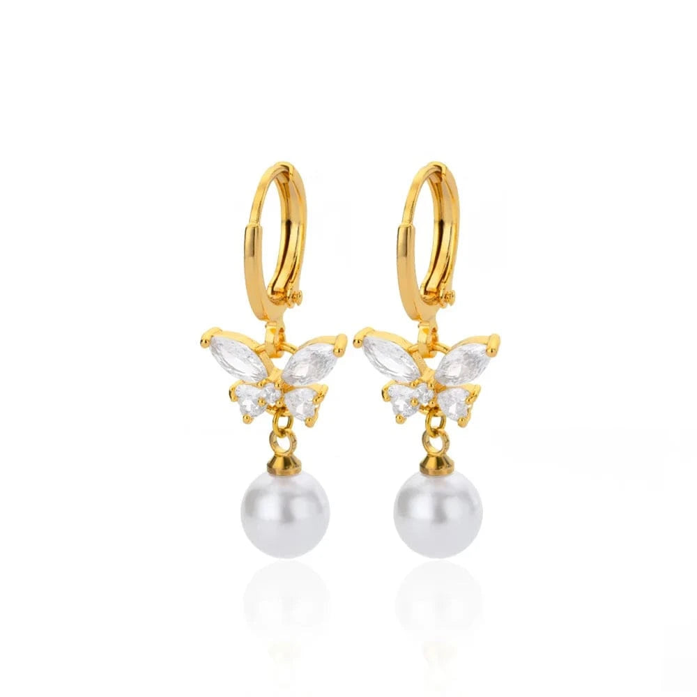 Boucles d'Oreilles Perles Pendantes