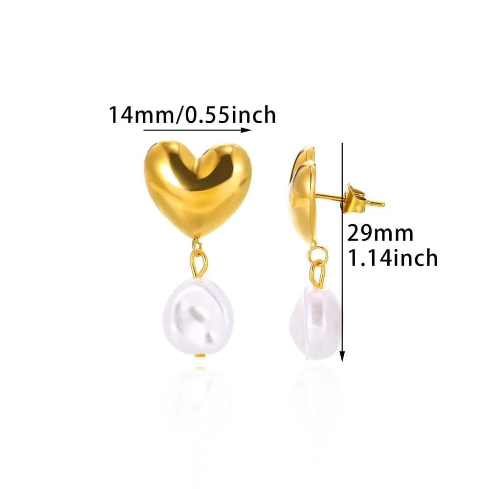 Boucles d'Oreilles Perles Pendantes