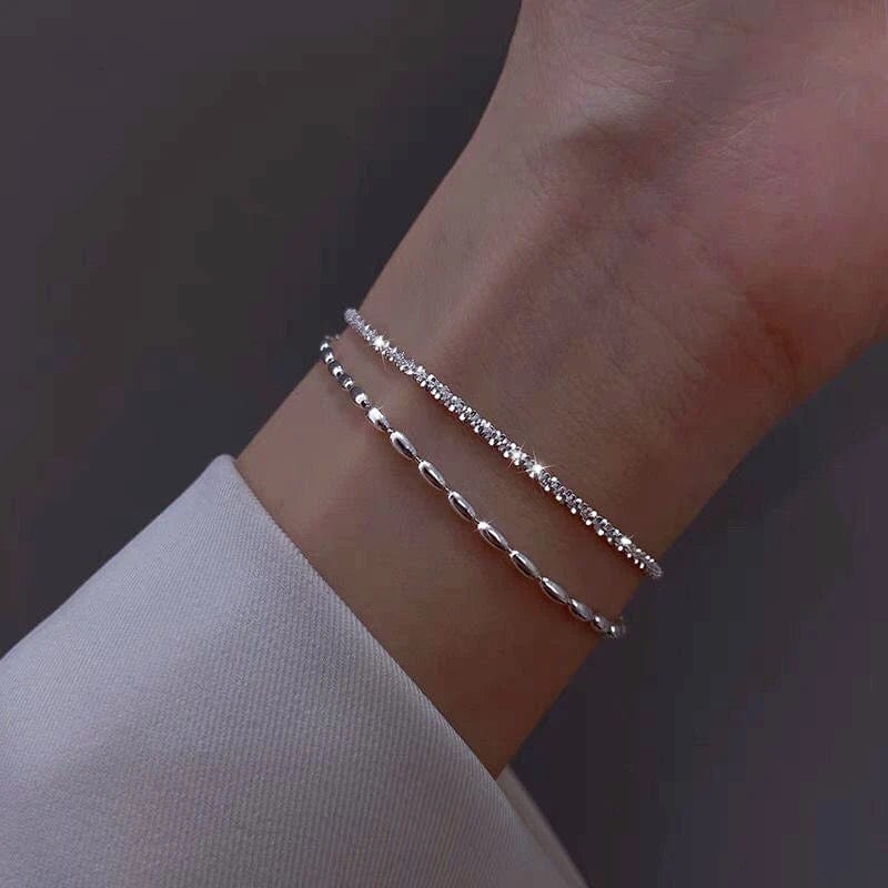 Bracelet argent double chaine