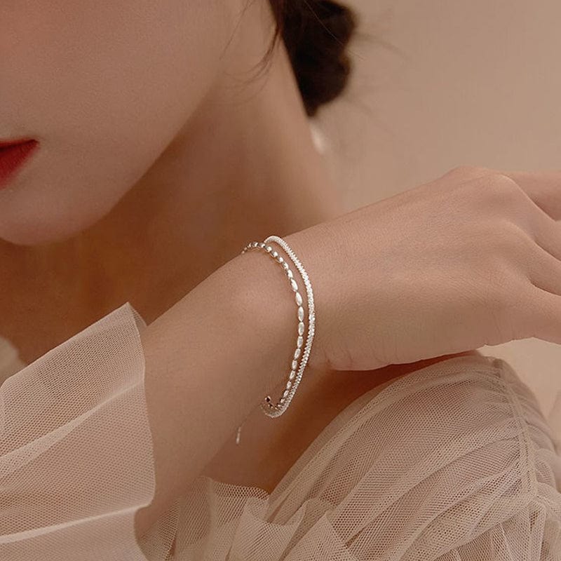 Bracelet argent double chaine