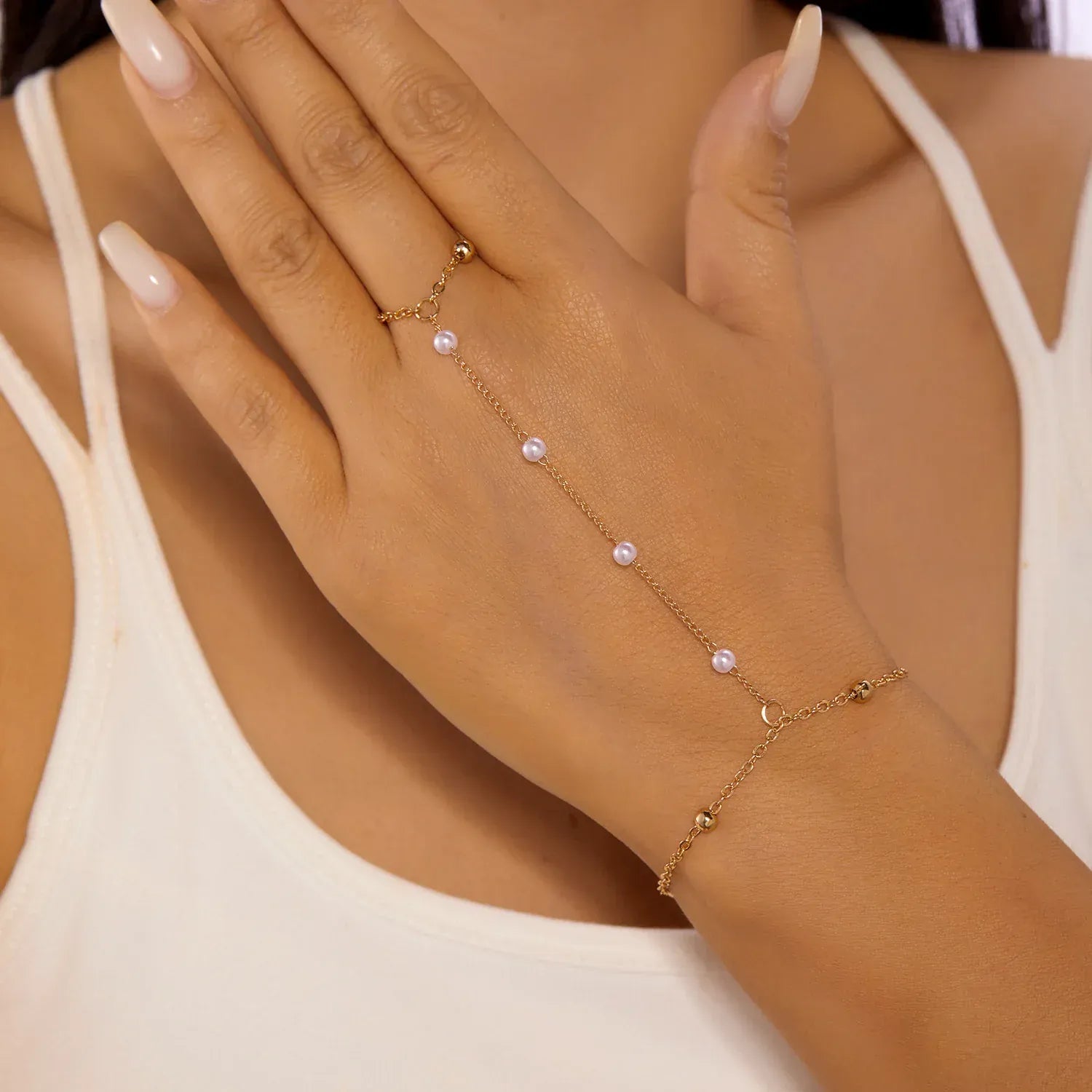 Bracelet Bague Chaine Main