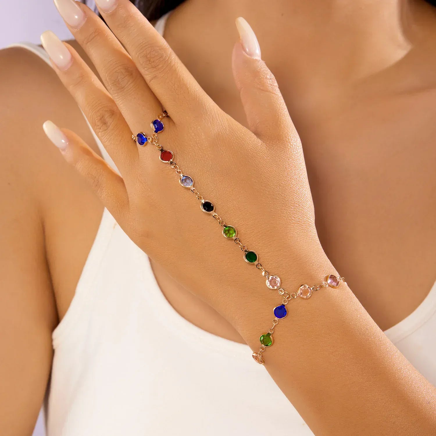 Bracelet Bague Chaine Main