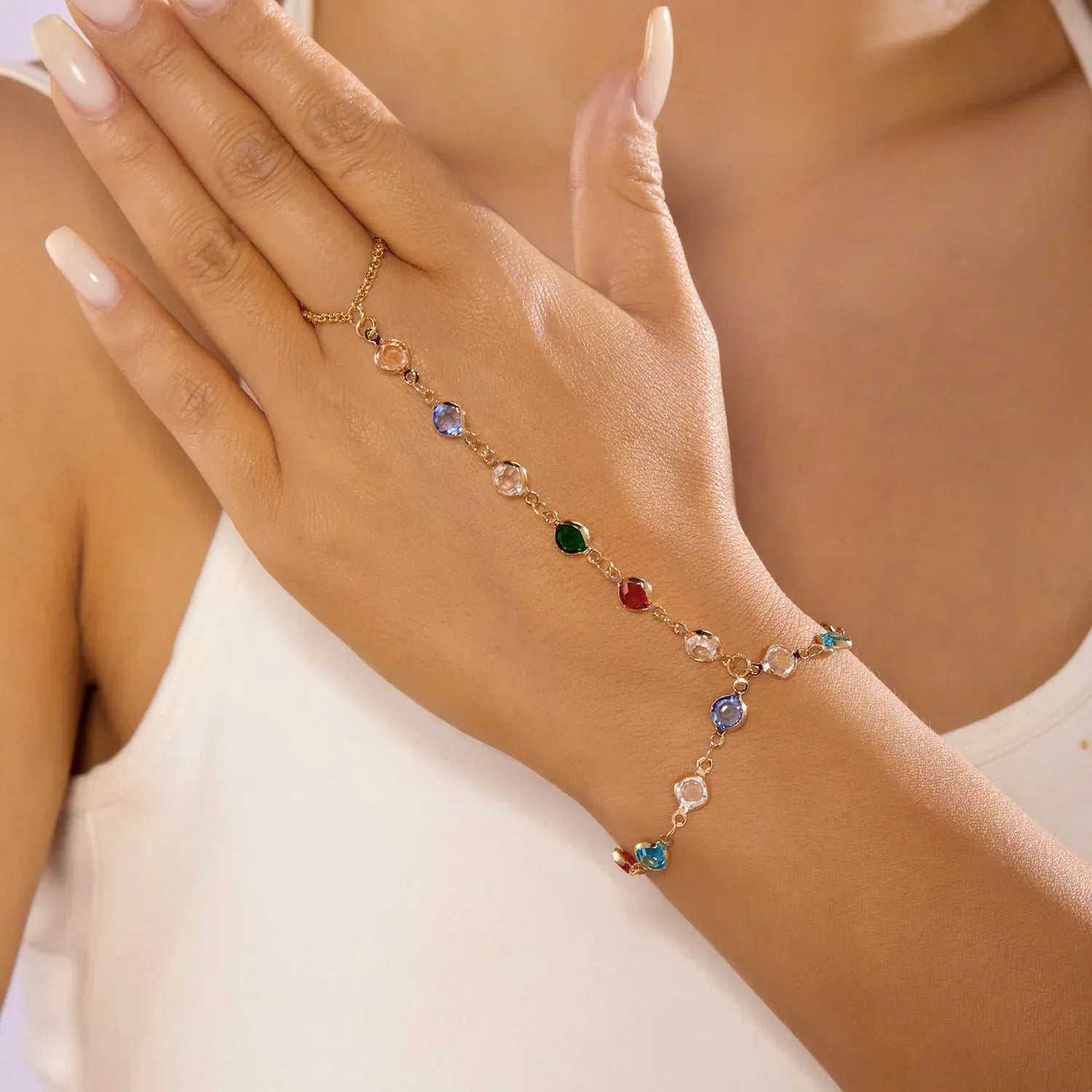 Bracelet Bague Chaine Main