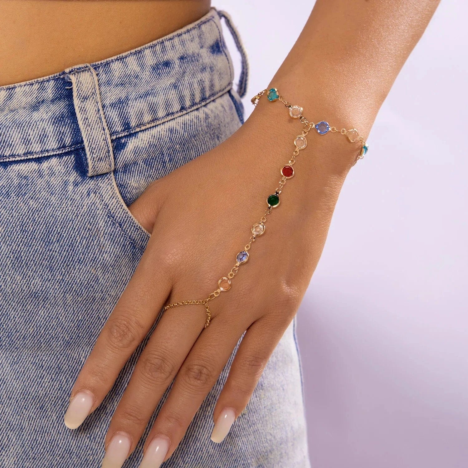 Bracelet Bague Chaine Main