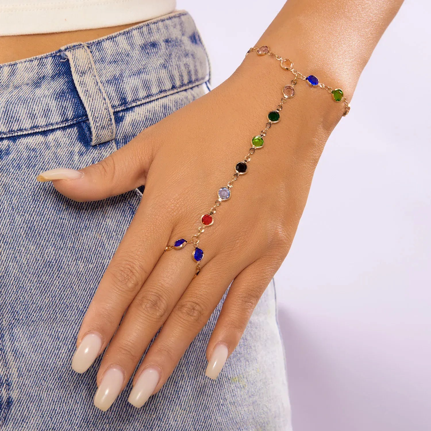 Bracelet Bague Chaine Main