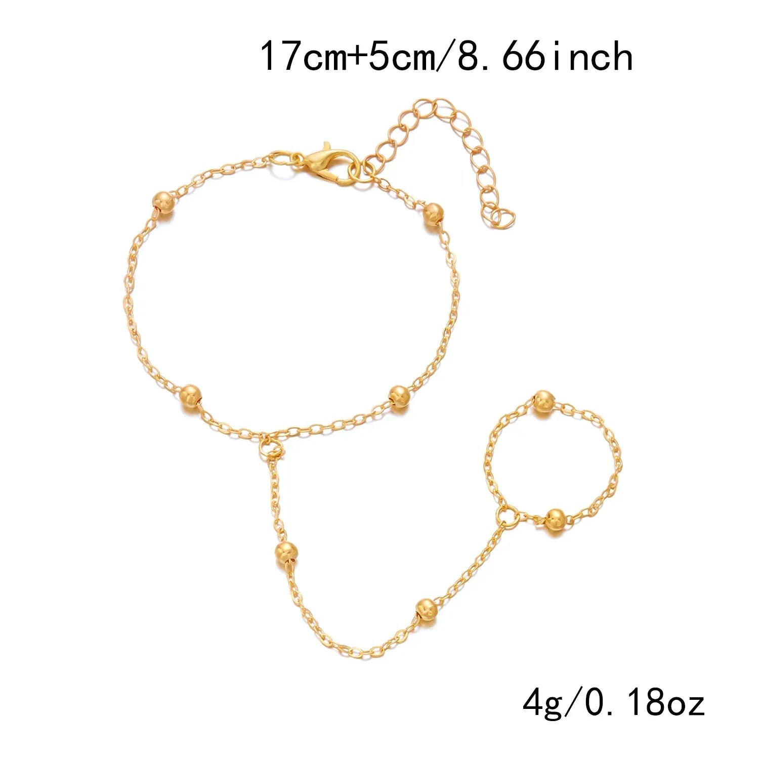 Bracelet Bague Chaine Main