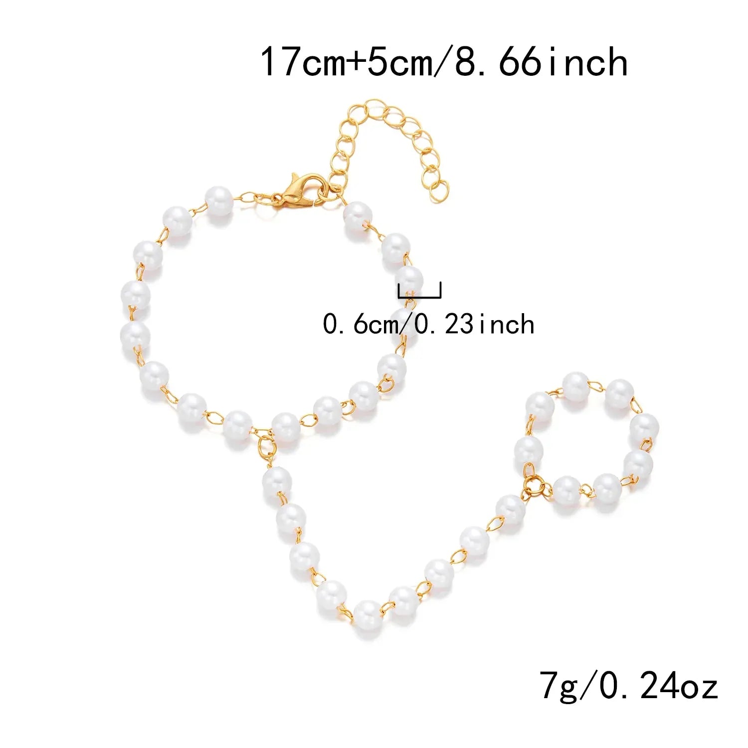 Bracelet Bague Chaine Main