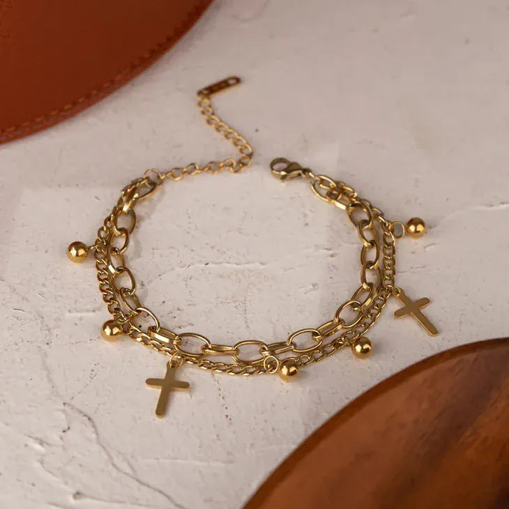 Bracelet Breloque Croix