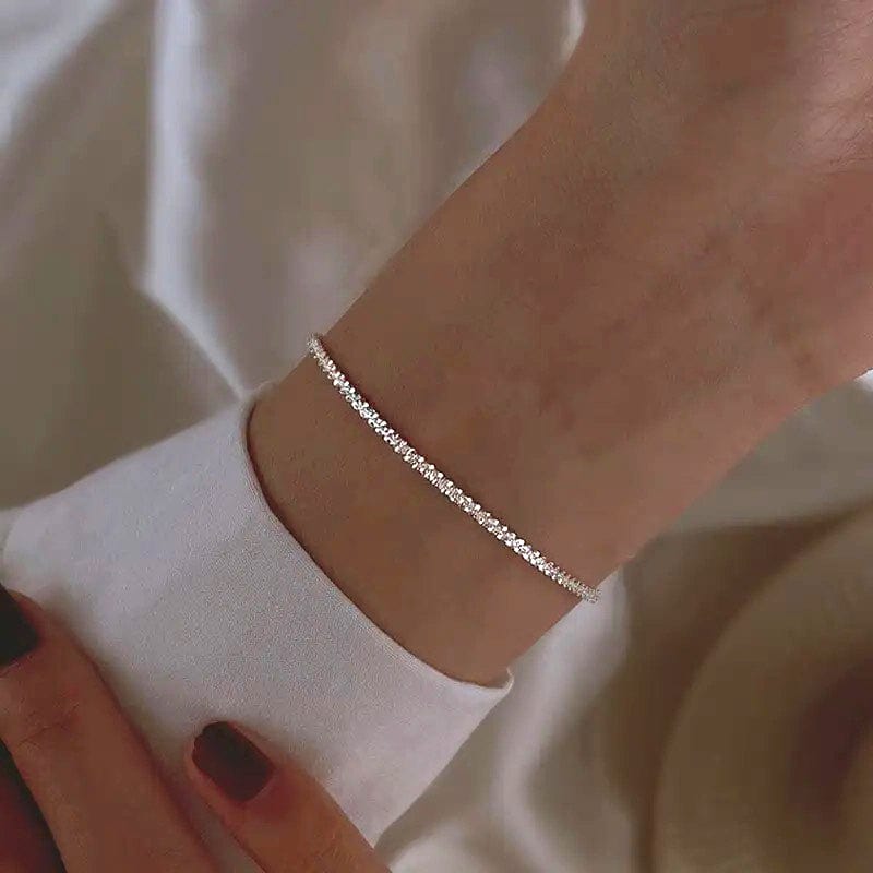 Bracelet chaine fine strass | Chaîne Bijoux