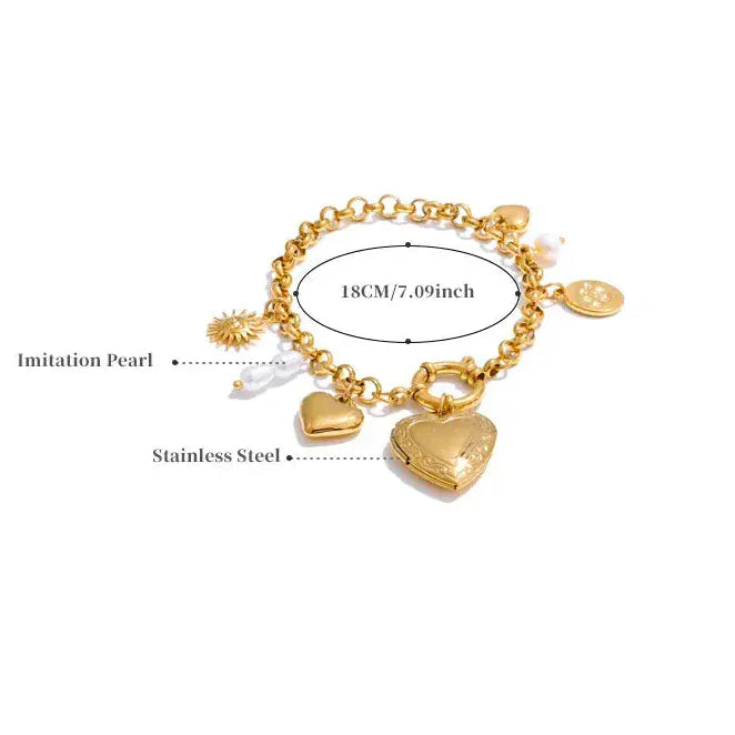 Bracelet Charm Coeur