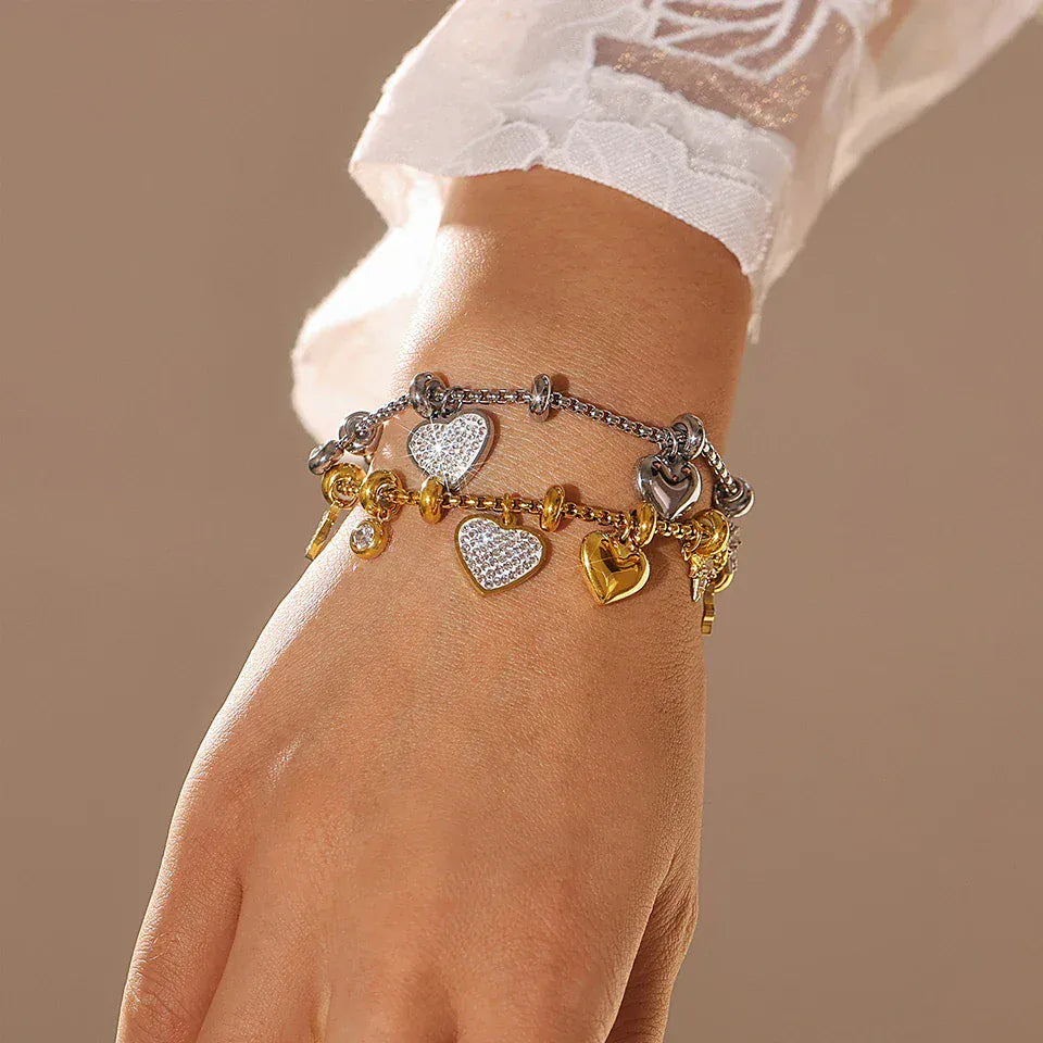 Bracelet Charms Acier Inoxydable