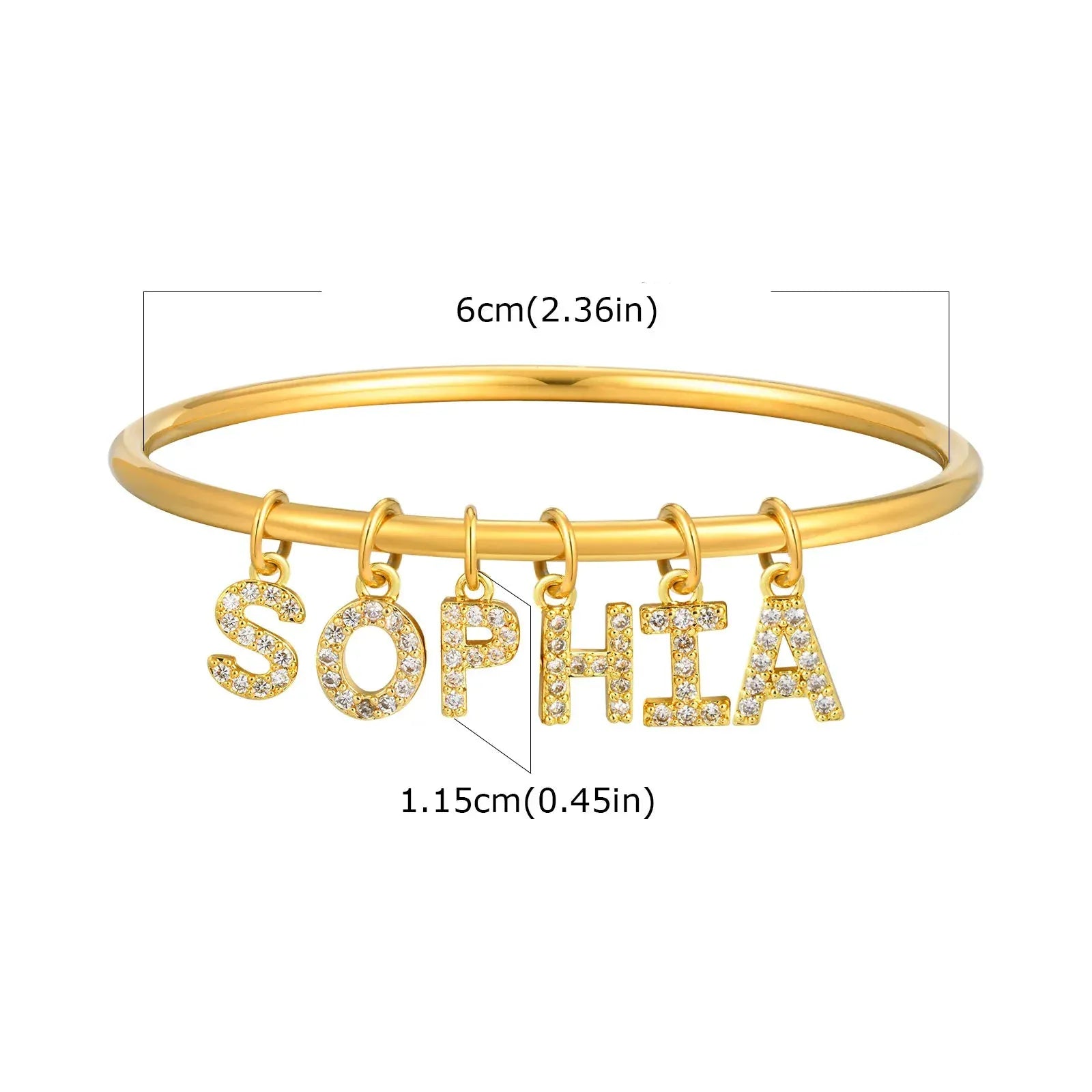 Bracelet Charms Lettre
