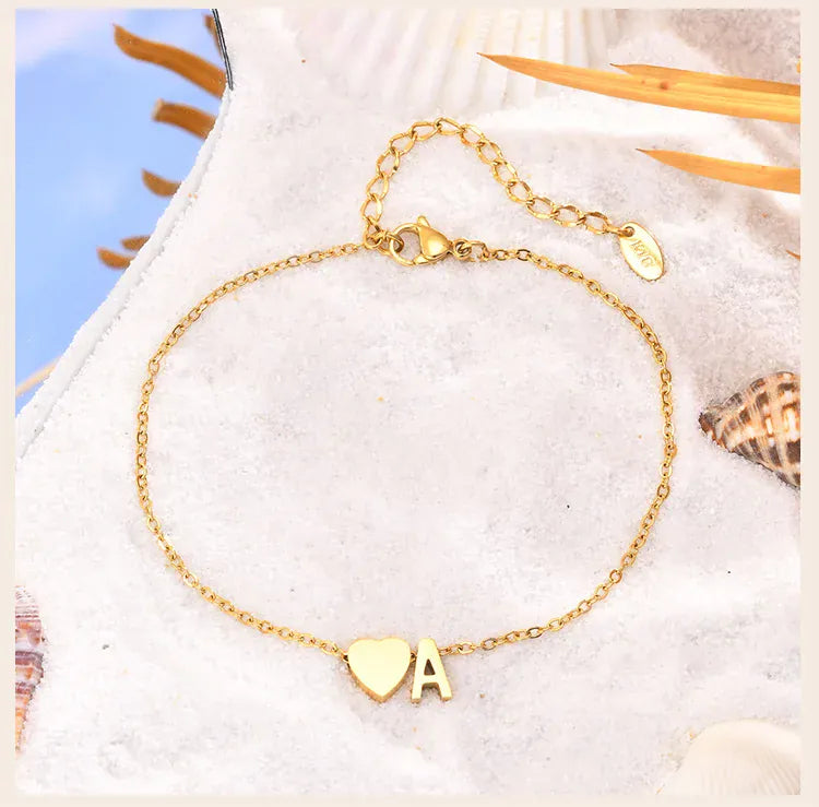 Bracelet Cheville Initiale