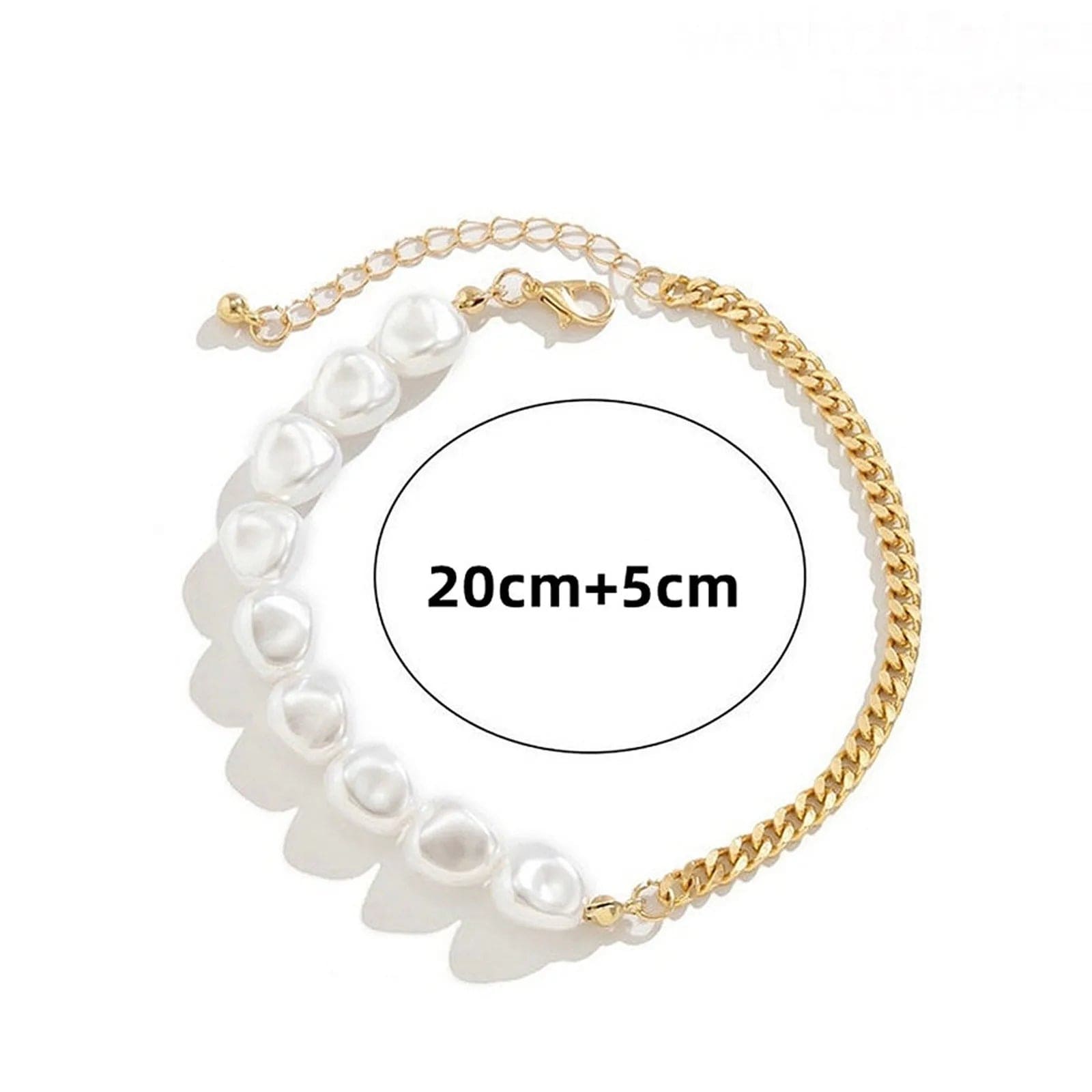 Bracelet Cheville Perle Blanche