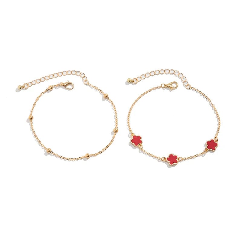 Bracelet De Cheville Argent 925 - Trèfle Creux - Chaîne Ajustable - Bijou Femme Fille - Cadeau Saint-Valentin Noël - 6