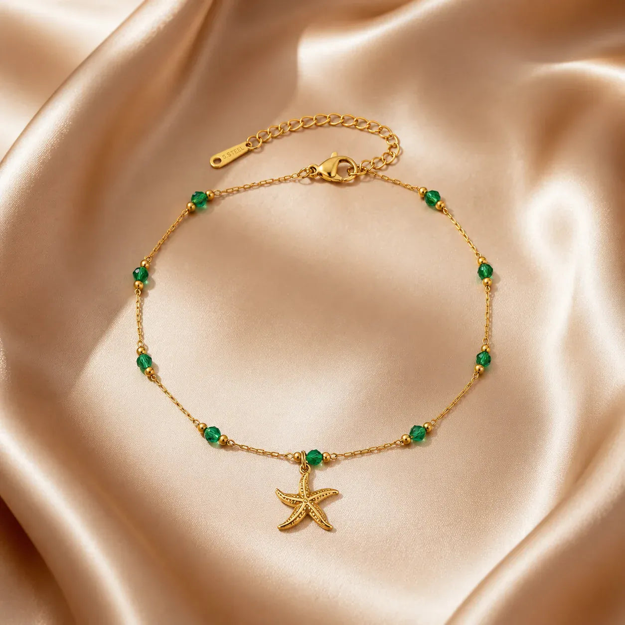 Bracelet de Cheville Or Vert