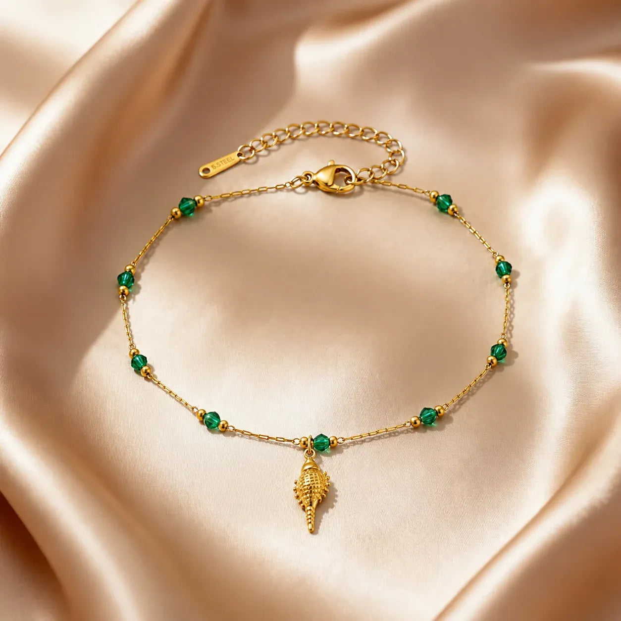 Bracelet de Cheville Or Vert