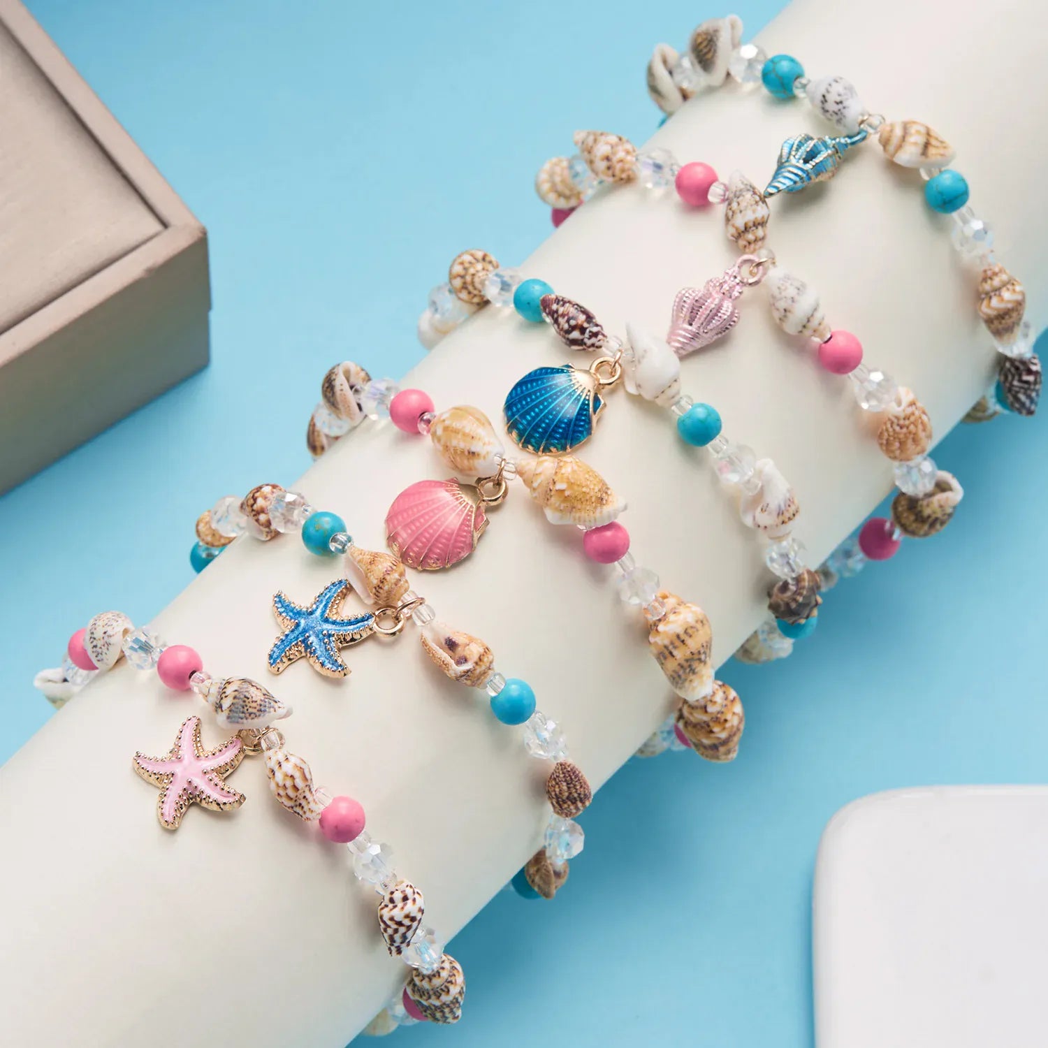Bracelet de Pied Perles Colorées