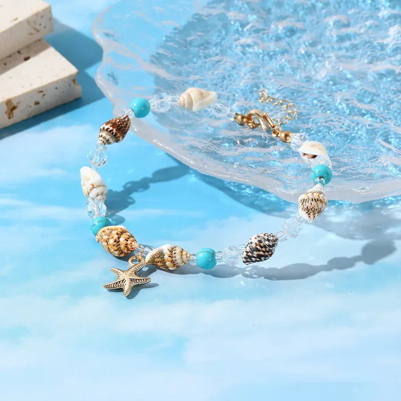 Bracelet de Pied Perles Colorées