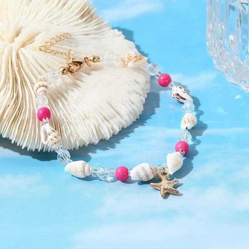Bracelet de Pied Perles Colorées