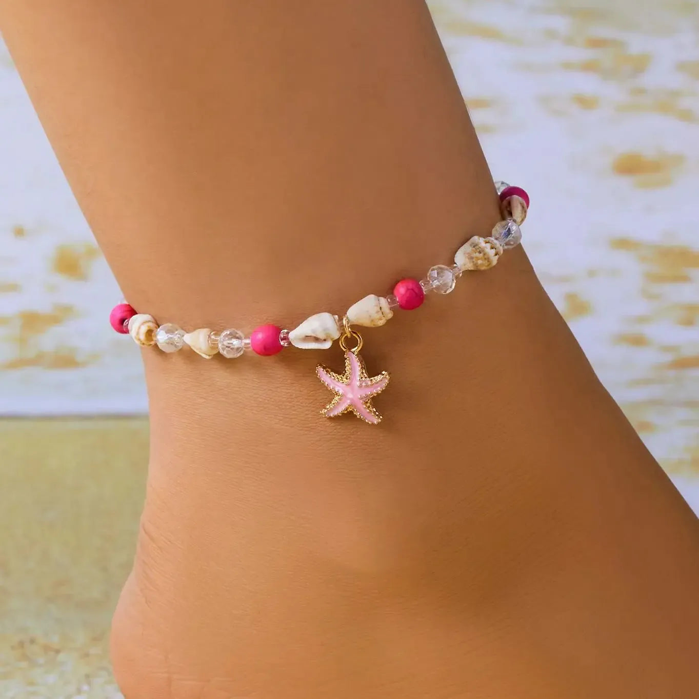 Bracelet de Pied Perles Colorées