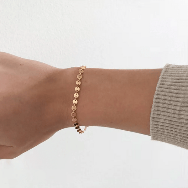 Bracelet Acier Inoxydable Maillons Grain De Café - Longueur 19 Cm - Bijouxia, Neuf Avec étiquettes