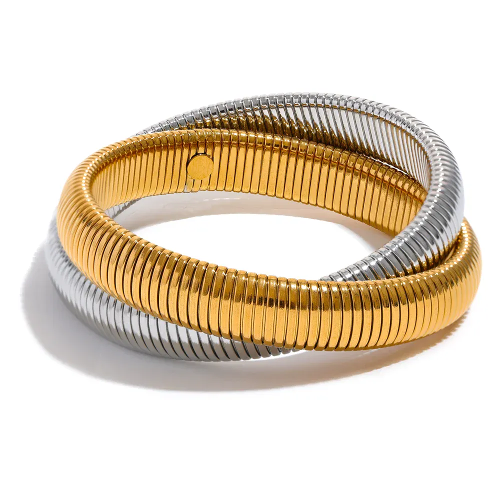 Bracelet Jonc Bicolore Femme