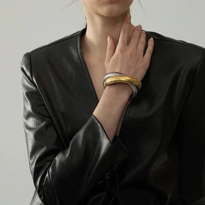 Bracelet Jonc Bicolore Femme