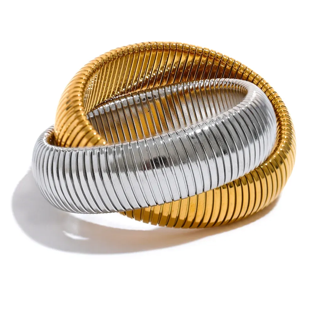 Bracelet Jonc Bicolore Femme