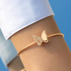 Bracelet jonc fin papillon