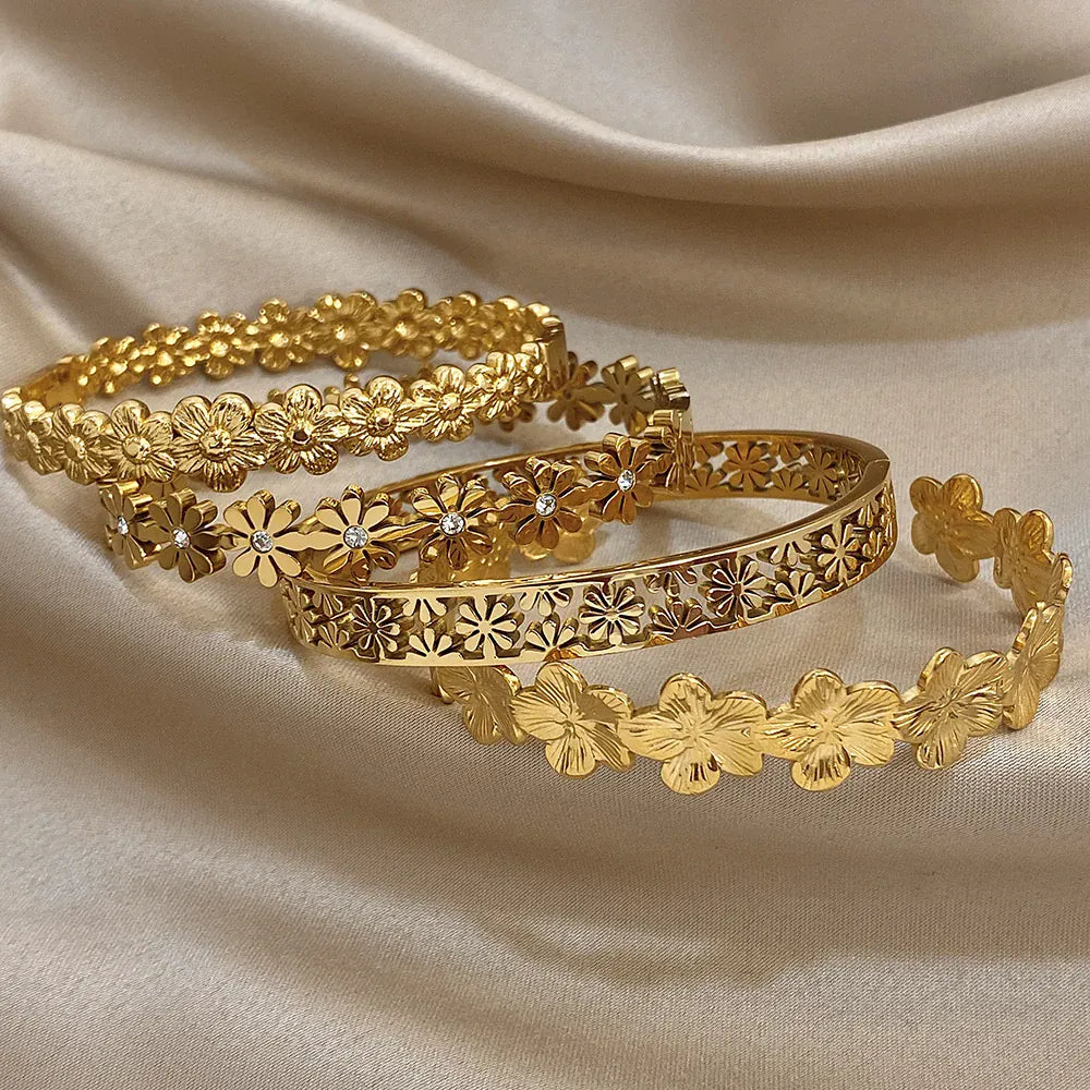 Bracelet Jonc Fleur