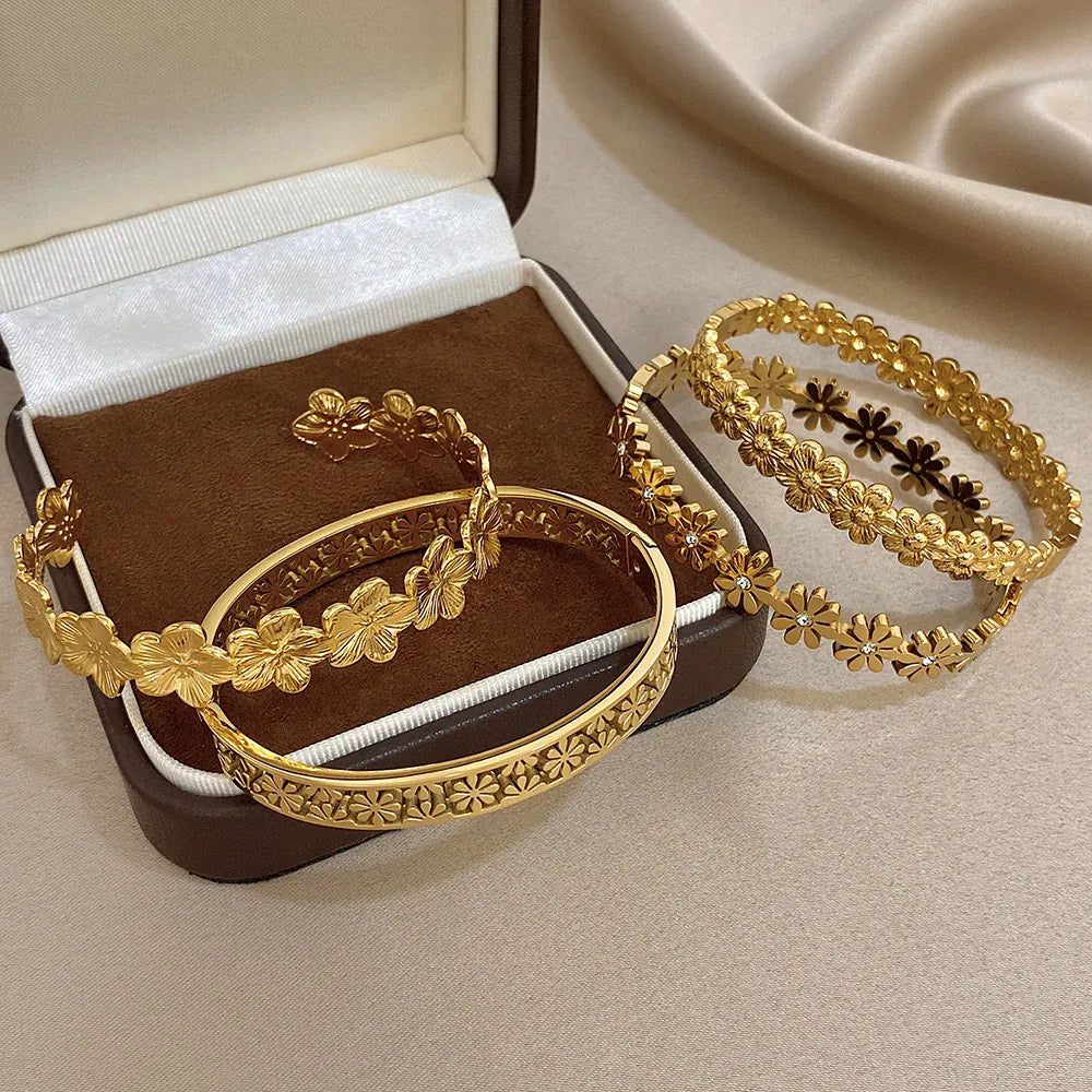 Bracelet Jonc Fleur