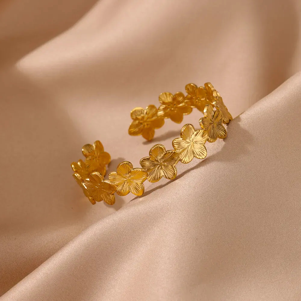 Bracelet Jonc Fleurs