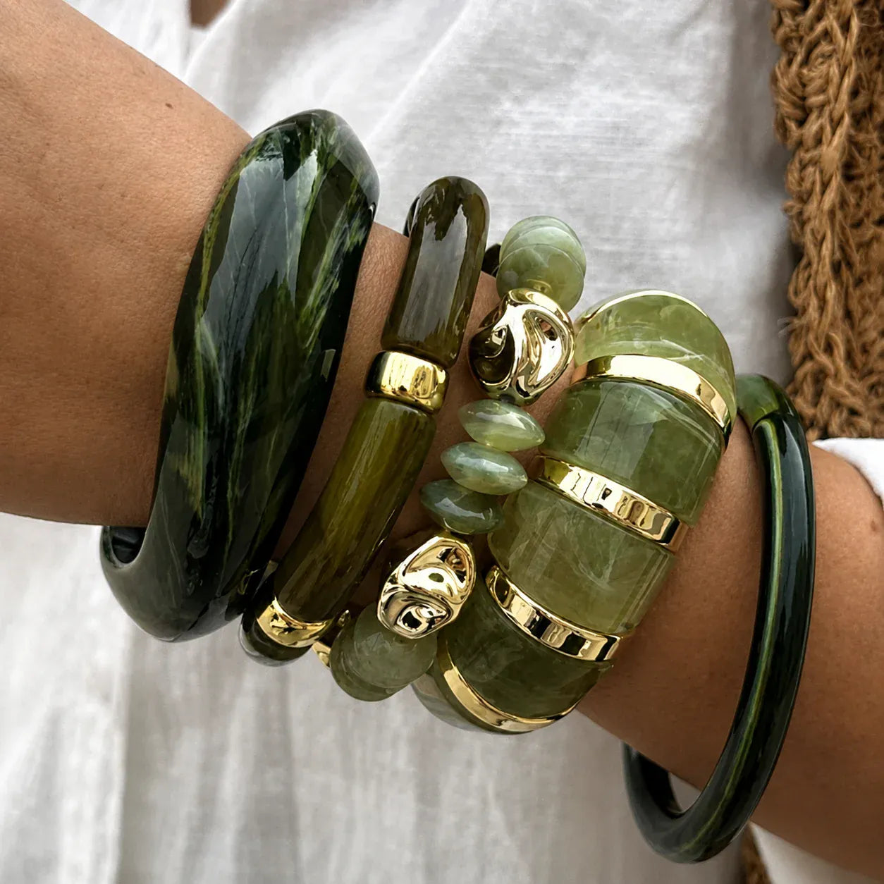Bracelet Jonc Vert