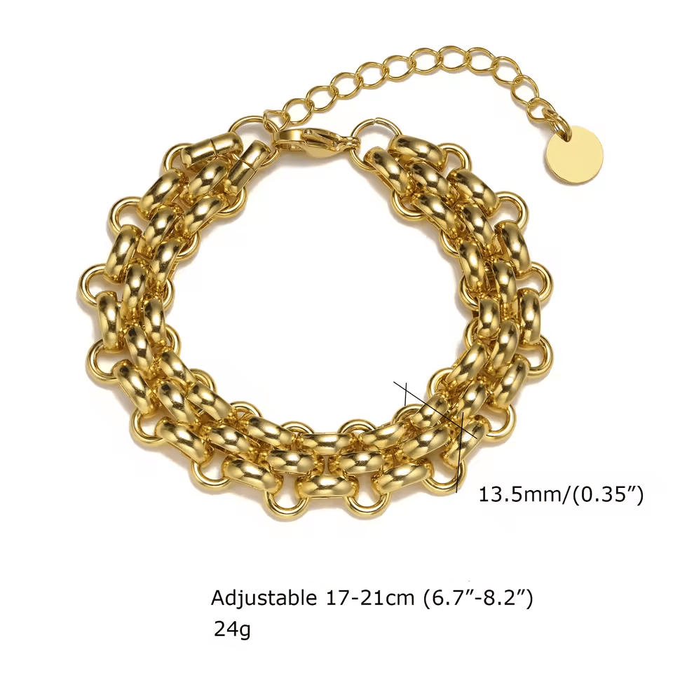 Bracelet Multi Chaine Grain de Café