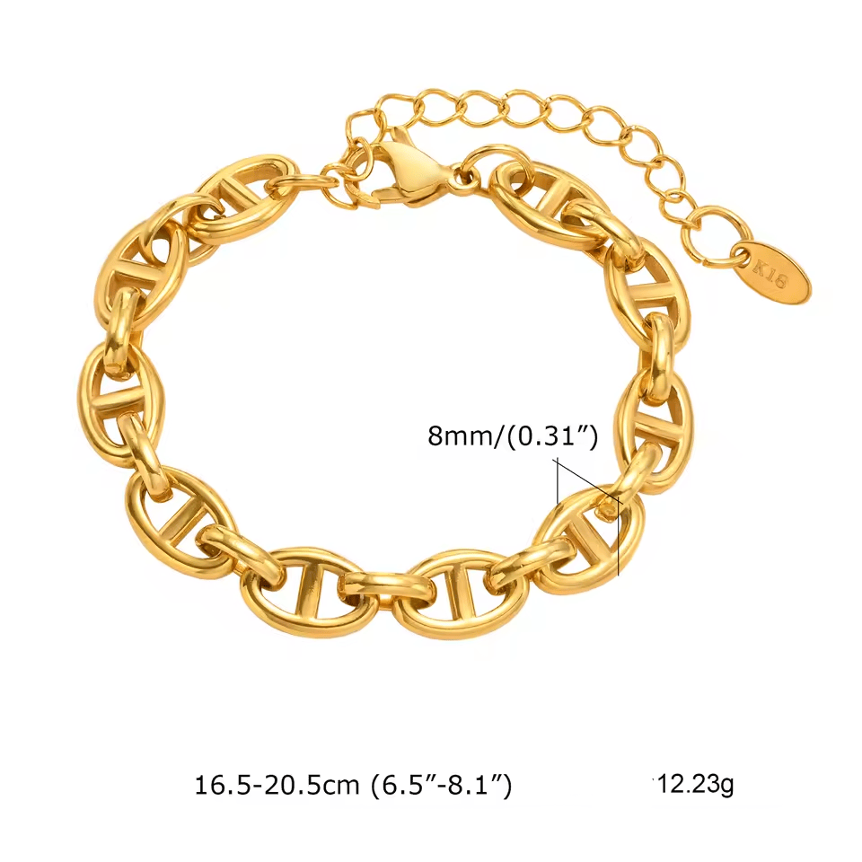 Bracelet Multi Chaine Grain de Café