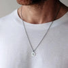 Chaine argent soleil pendentif homme