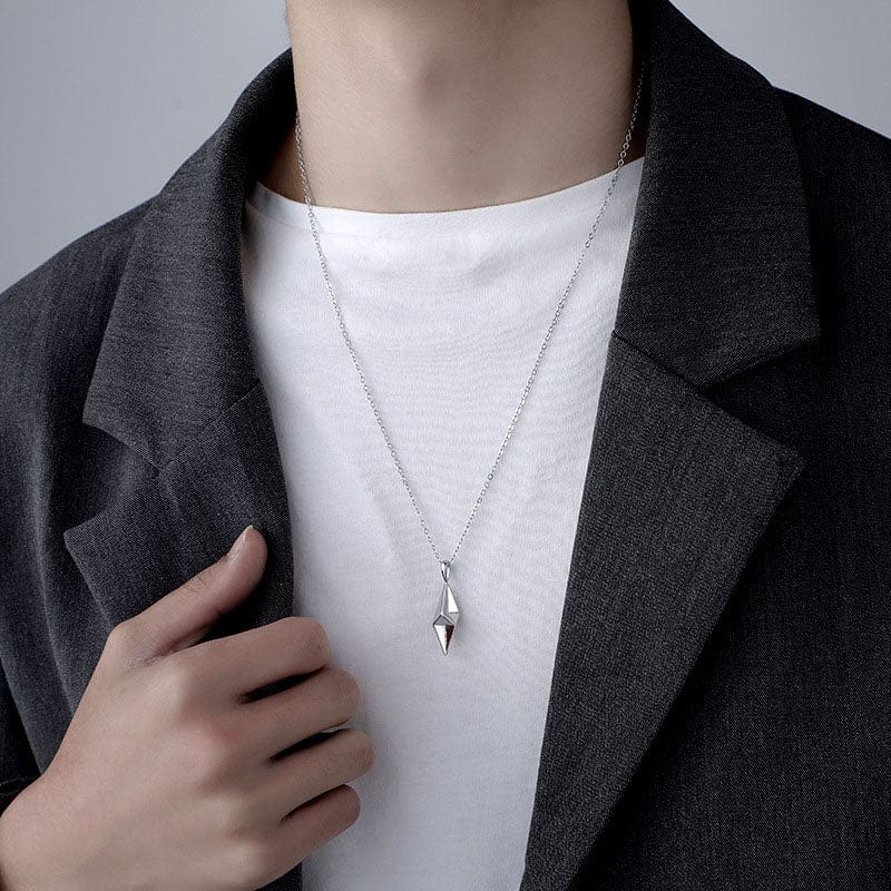 Pendentif Chaine Homme Argent Inoxydable Collier Homme Argent