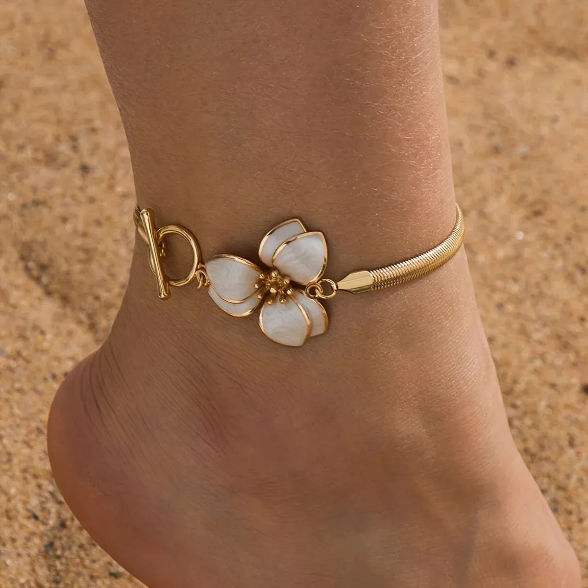 Chaine de Cheville Fleurs