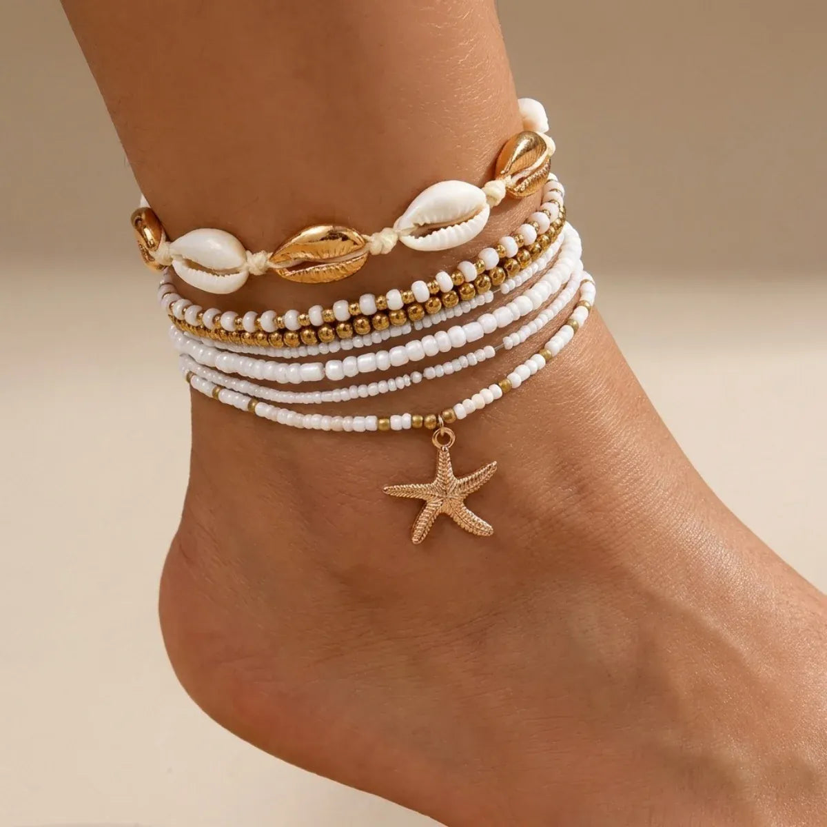 Chaine de Cheville Perle Etoile de Mer