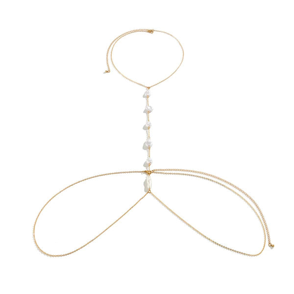 ZOOMIMI Chaîne De Corps Réglable Homme - Chaîne Poitrine Bijoux Punk Accessoire Costume