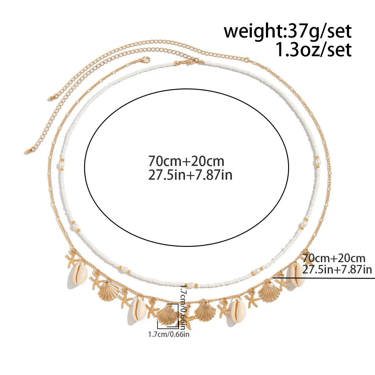 Chaine de Hanche Coquillage